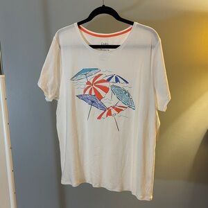 croft & barrow graphic tee with umbrella print
